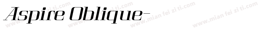Aspire Oblique字体转换